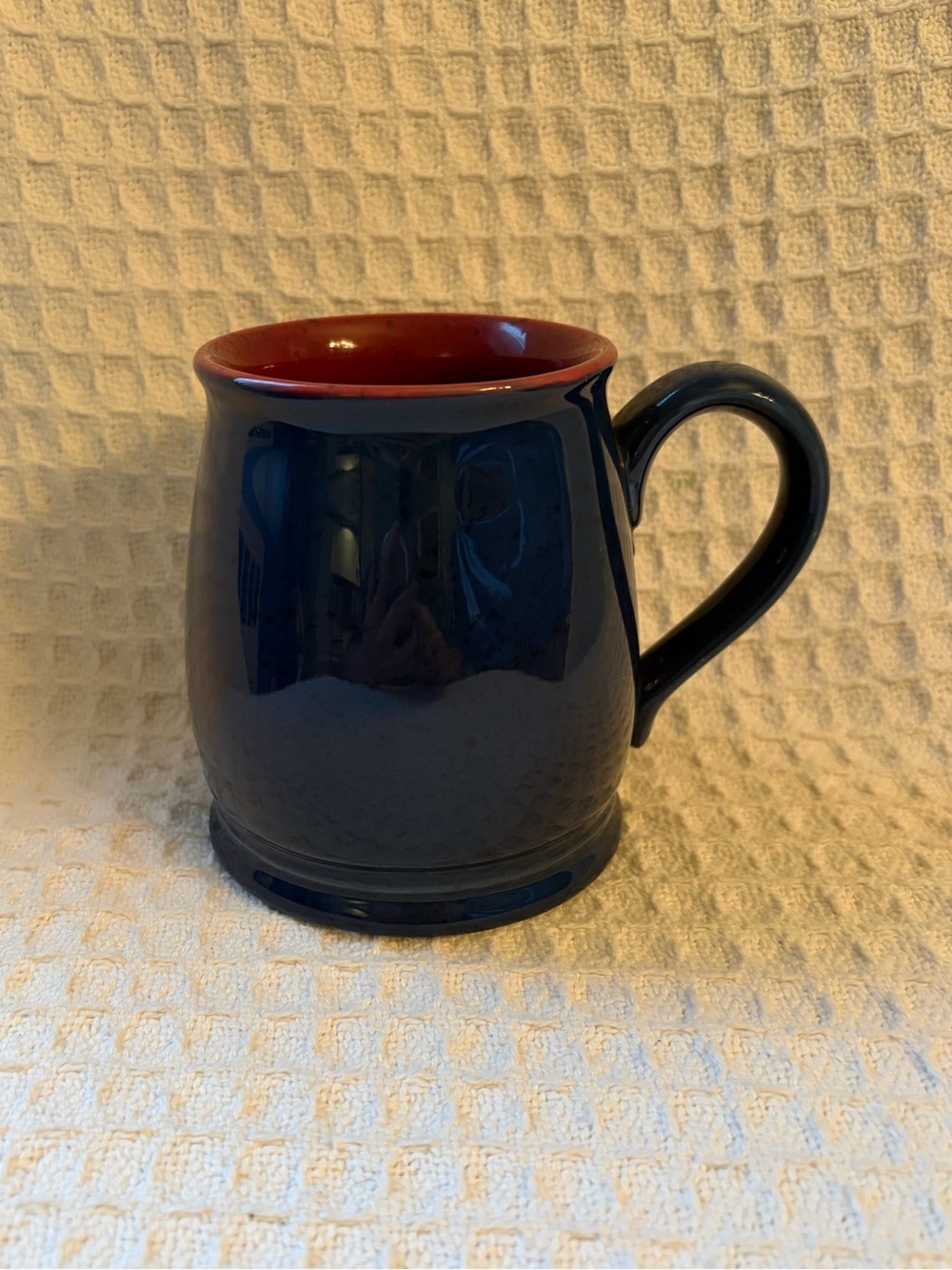 Vintage 1990’s Alexander Julian Colours Blue & Burgundy Stoneware Mug